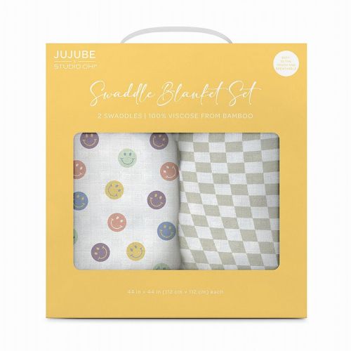 JuJuBe x Studio Oh! 2-Pack Swaddle Blanket Set