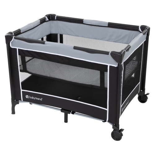 Baby Trend Nursery Center Portable Playard with Bassinet and Travel Bag, Twinkle Grey