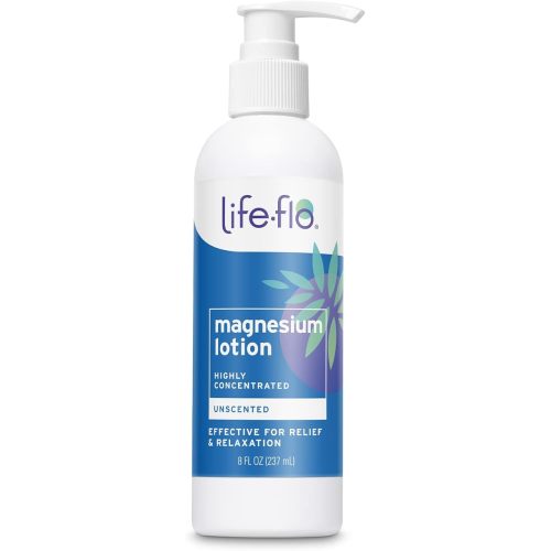 Life-flo Magnesium Lotion - Unscented Body Lotion - Relief and Relaxation with Magnesium Chloride from The Zechstein Seabed - Soothes Muscles and Joints - Hypoallergenic, 60-Day Guarantee, 8oz