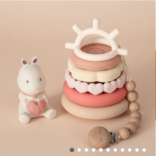 Bunny Stacking Teething Rings