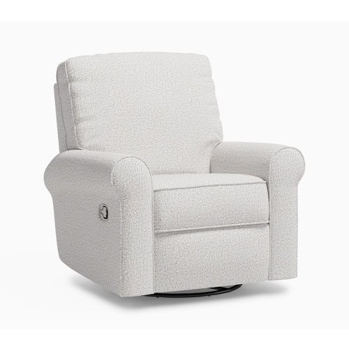 Comfort Recliner Manual Recliner Performance Chenille Tweed Light Gray