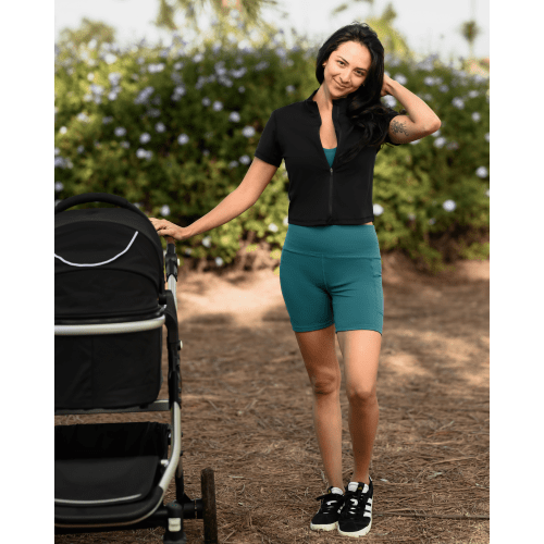 Stevie Active Postpartum Bike Short | Black - Kindred Bravely