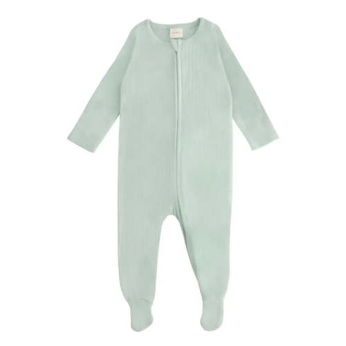 Mushie - Zipper Footie - Roman Green
