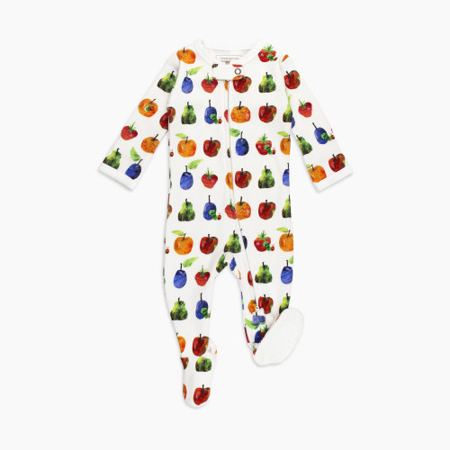 L'ovedbaby World of Eric Carle Organic 2-Way Zipper Footie - Fruit, 0-3 M