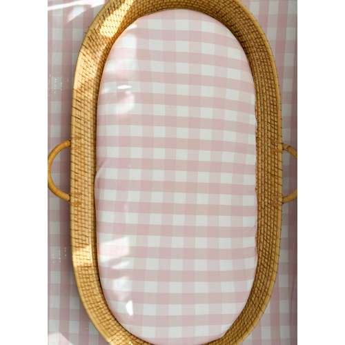 Bassinet Sheet | Pink Gingham
