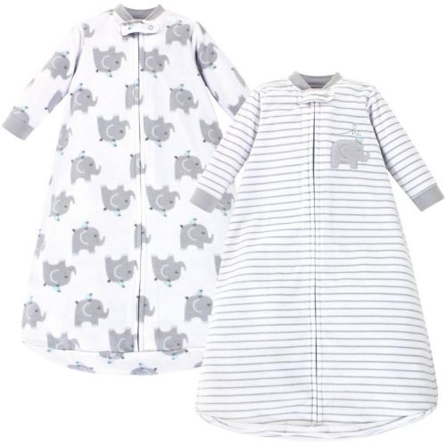 Hudson Baby Infant Long-sleeve Fleece Sleeping Bag, Elephants, 0-9 Months