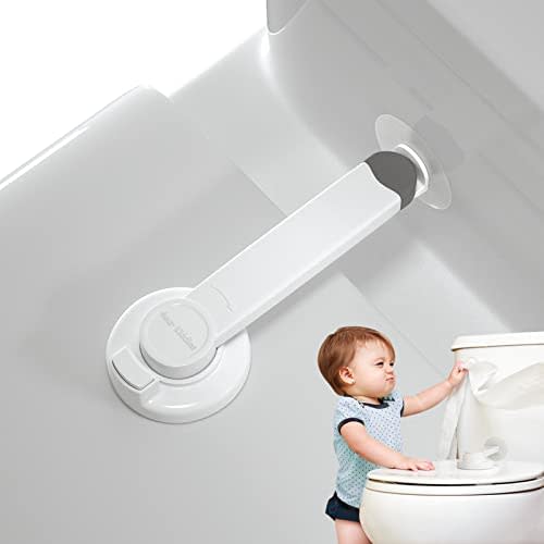 Baby Toilet Lock (2 Pack) Ideal Baby Proof Toilet Lid Lock with Arm No  Tools Needed Easy Installation with 3M Adhesive Top Safety Toilet Seat Lock  Fits Most Toilets White 2 Count (