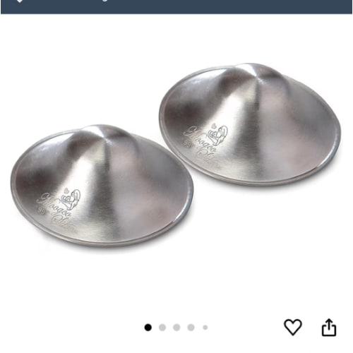 The Original Silver Nursing Cups - 999k Silver Cups - Nipple Shields for Nursing Newborn - Newborn Essentials Must Haves - Nipple Covers Breastfeeding - 999 Silver