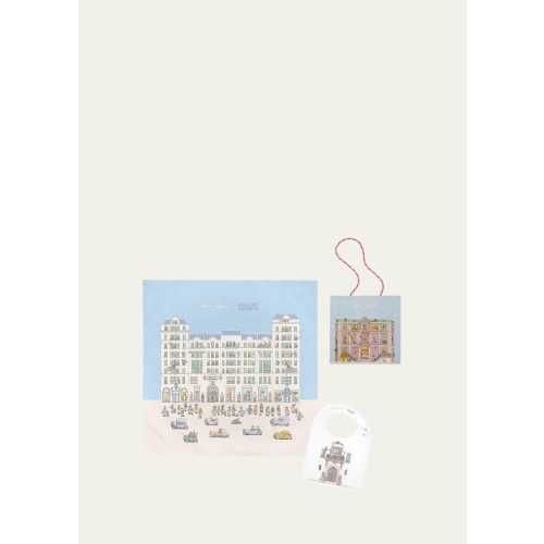 Bergdorf Custom Swaddle and Satin Bib Set