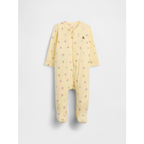 (3-6 months) Baby Print Two-Way Zip One-Piece