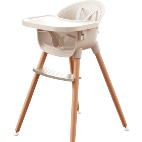 Fodoss 3-in-1 Wooden High Chair for Babies and Toddlers,Convertible Easy Clean Infant Highchair,Modern Design Silla para Comer De Bebe