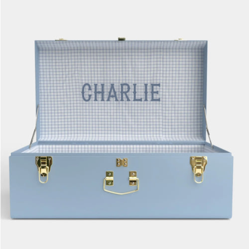 Grand Classic Trunk - Light Blue - Picnic in Blue / Embroidery