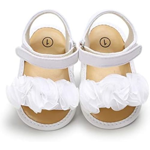HsdsBebe Baby Girls Sandals Bohemia Flower Bow Soft Sole Toddler First Walkers Beach Summer Shoes