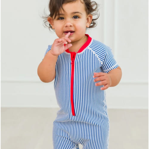 Short Sleeve One Piece Rash Guard | RuffleButts & RuggedButts