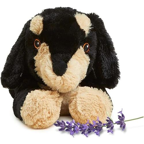 warmies Microwavable & Weighted Stuffed Animals, Dachshund - Heated Stuffed Animal Plushie for Warmth & Comfort - Cute Soft Plush Toys for Adults & Children (Boys, Girls, Babies & Toddlers)