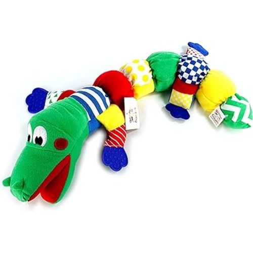 Baby Teether for Teething Relief - Sensory or ASD - Extra Large Alligator, Crocodile, Dragon Baby Teether for Teething by Genius Baby Toys