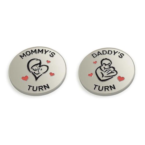 New Dad Mom Gifts Funny Decision Making Coin, New Baby Gift for Parent Mummy Daddy Pregnancy Women First Time to be Moms Dads Mother's Day Father's Day Gifts Double Sided