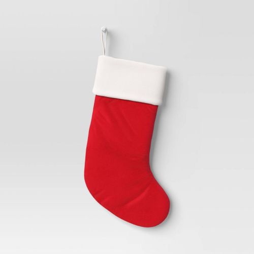 20" Christmas Velvet Stocking Red - Wondershop™