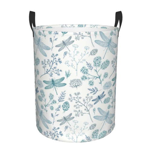 Large Laundry Basket with Handles - Dragonfly Baby Kids Dirty Clothes Laundry Hamper