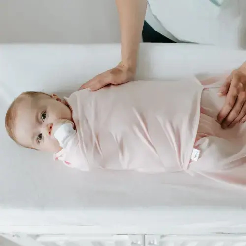 Pink Cotton Muslin Swaddle - Newborn | HALO