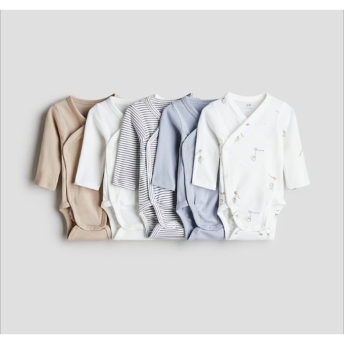 5-PACK WRAPOVER BODYSUITS
