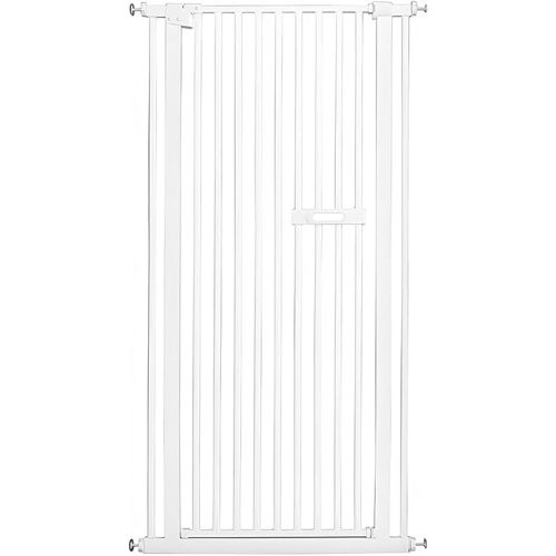 Pet Safety Gate Extra Tall 150cm, Dog Security Guard Door, Baby Gate for Doorway Stairs, No Drill Dog Fence Guard Door for Width 75-85cm, Extension Available (Short Handle)