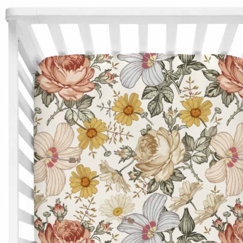 Peyton's Vintage Floral Crib Sheet