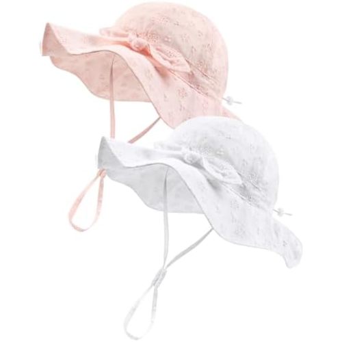 FURTALK Sun Hat for Baby Girls Toddler Summer Beach Hats with Wide Brim Cotton Sun Protection Travel Essentials