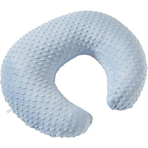 Pillowcase for Nursing Pillow and Positioner for Breastfeeding and Bottle Feeding, Propping Baby, Tummy Time, Baby Sitting Support, Awake-Time Support, Pillow Cover Only (Blue)