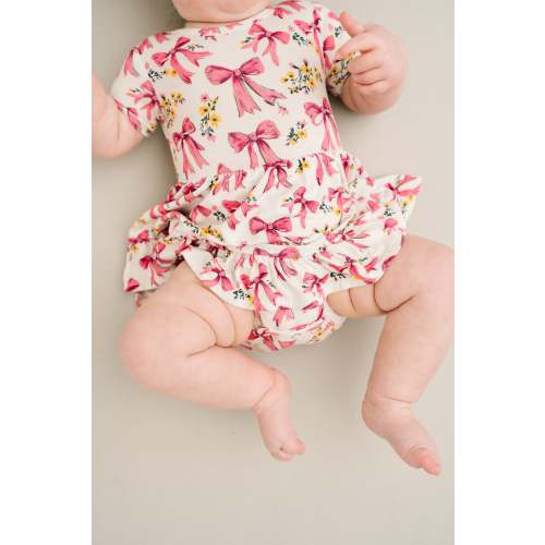 Bloom Bows Short Sleeve Bodysuit Bamboo Dress