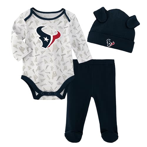 Outerstuff NFL Teams Newborn Baby Long Sleeve #1 Draft Pick Bodysuit Coverall (0m-9m)