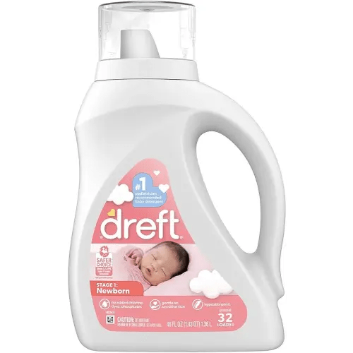 Dreft Stage 1: Newborn Baby Liquid Laundry Detergent, 32 loads, 46 fl oz