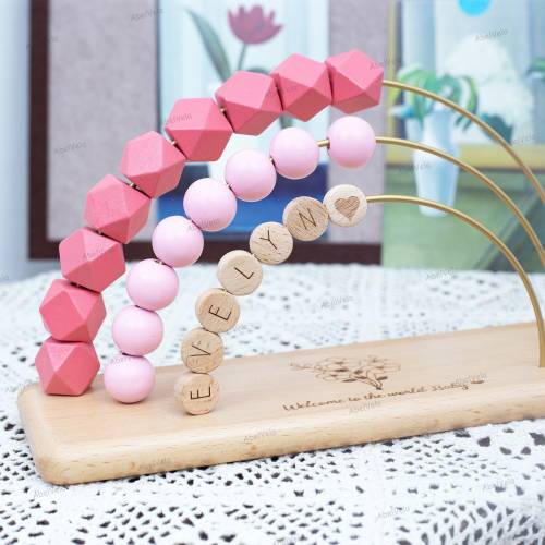 Personalized Name Rainbow Abacus, Nursery Decor, 2 Year Old Educational Toys,Wooden Sensory Toys,Toddler Gift, Baby Keepsakes,Birthday Gifts