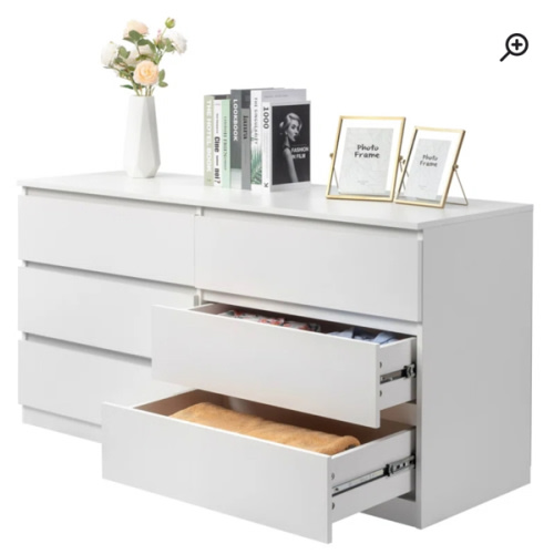 Wade Logan® Charlan 6 Drawer 55" W Double Dresser | Wayfair