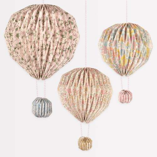 Meri Meri x Liberty Origami Balloon Decorations (x 3)