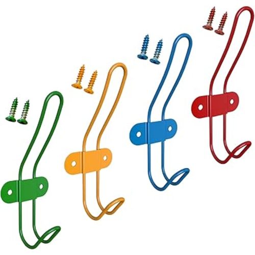 Children Wall Coat Hooks, Kids Colorful Wall Mounted Hooks Rack for Hanging Towels, Clothes, Coats, Hats, Umbrella, Backpacks in Bedroom and Living Room.