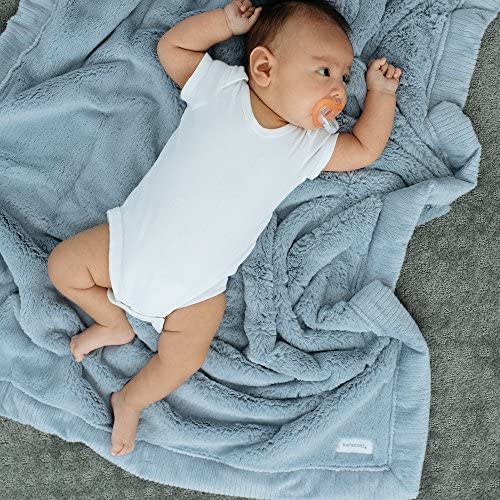SARANONI Receiving Blankets for Babies Super Soft Boutique Quality Lush Luxury Baby Blanket (Storm Cloud, Receiving Blanket 30" x 40")