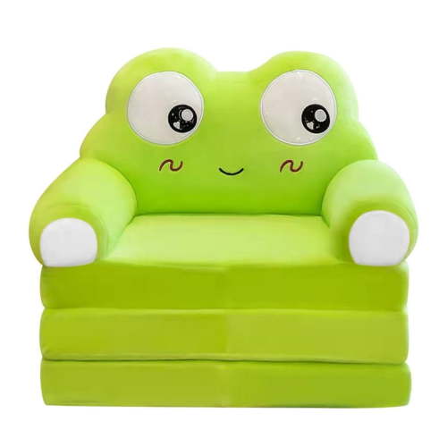 Plush Foldable Kids Sofa Backrest Armchair 2 In 1 Foldable Children Sofa Cute Cartoon Lazy Sofa Children Flip Open Sofa Bed For Living Room Bedroom Without Liner Filler