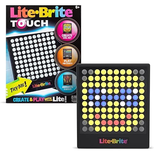 Lite-Brite Touch - Create, Play and Animate - Light Up Portable Stem Sensory Learning Toy, Creative Art Stem Toy for Girls, Boys, Unisex, Toddler, Holiday, Birthday, Gift, Ages 6+