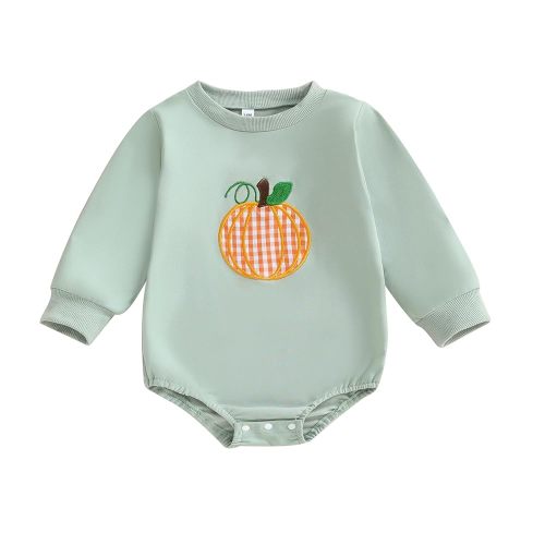Baby Halloween Outfit Infant Boy Pumpkin Ghost Candy Corn Bubble Romper Newborn Cute Onesie Fall Bodysuit Clothes