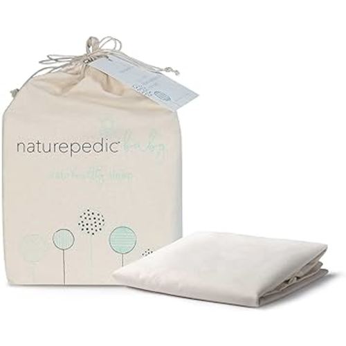 Naturepedic Organic Contoured Changing Pad Cover - Easy to Clean, Lightweight & Portable - Comfort 2-Sided and 4-Sided Waterproof Baby Diaper Changing Pad Cover - 16" x 31"