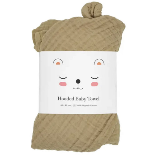 Organic Muslin Hooded Towel