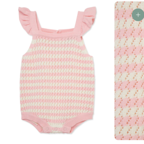 Striped Pointelle Bubble