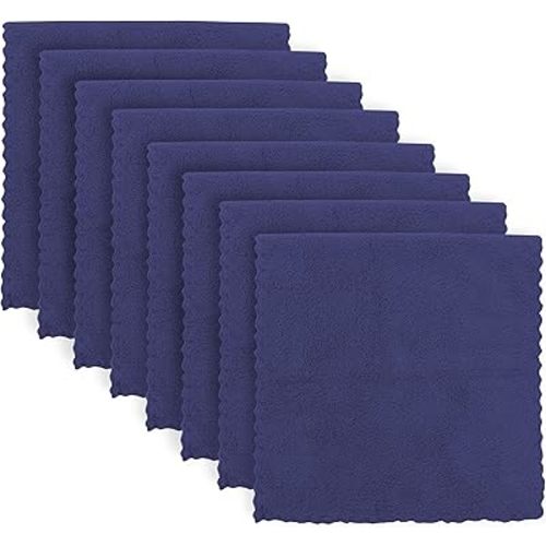 Super Soft Burp Cloths 8 Pack - Thick - Extra Absorbent - Perfect Size Large 20 X 10 Inch - Light and Easy to Carry - Milk Spit Up Rags - Burpy Cloths for Unisex, Boy, Girl, Newborn - Navy Blue