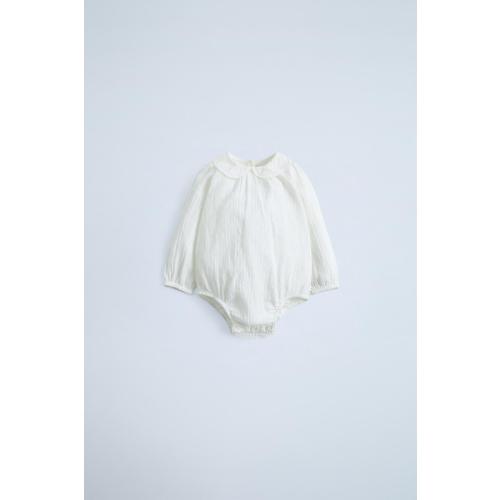 BOUND NECKLINE BODYSUIT - Light ecru | ZARA United States