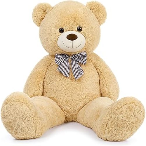 MorisMos Giant Teddy Bear Stuffed Animal 4FT, Big Teddy Bear Plush for Kids, Large Brown Bear for Girlfriend Christmas Valentine's Day, 47 Inches