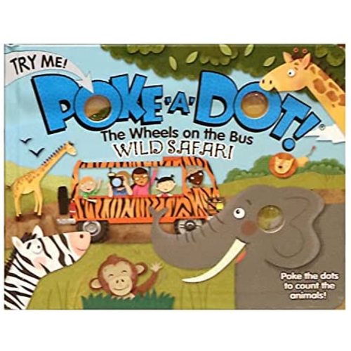 Melissa & Doug Children's Book - Poke-A-Dot: The Wheels on the Bus Wild Safari (Board Book with Buttons to Pop)
