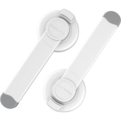 4our Kiddies Baby Toilet Lock (2 Pack) for Child Safety, Baby Proof Toilet Seat Lock with 2 Extra Pallet Fit for Most Standard Toilet, Easy Intallation Toilet Lid Lock with 2 Extra 3M Adhesive