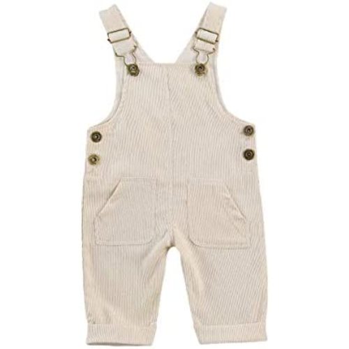 YOKJZJD Newborn Infant Baby Boy Girl Fall Winter Suspender Pants Overalls Corduroy Bib Pants Trousers with Pockets