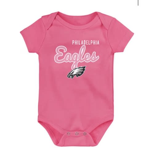 Philadelphia Eagles PINK Baby Big Game Romper - 133406337